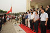 The Chief Secretary for Administration, Mr Henry Tang, and the HKSARG delegation today (September 1) headed to Deyang and Nanchong Municipalities in the Sichuan Province to inspect the reconstruction projects funded by the HKSAR. They attended the opening of the school year in two HKSAR-funded schools. Photo shows Mr Tang officiates the opening of the school year for Yuenjia Primary School in Jingyang District, Deyang Municipality.