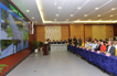 Mrs Lam visited two Hong Kong Special Administrative Region (HKSAR) Government-led reconstruction projects, Digital Wolong and a co-ordination centre for smart travelling. Photo shows Mrs Lam (front row, second right) and the Hong Kong delegation being briefed on the ecotourism facilities at the Wolong National Nature Reserve.