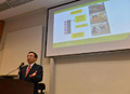 The Director of the Sichuan Wolong National Nature Reserve Administration, Mr Zhang Hemin, delivers a speech at a public forum on Wolong reconstruction and conservation of giant pandas at the Education University of Hong Kong yesterday (October 27).