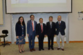 The Director of the Sichuan Wolong National Nature Reserve Administration, Mr Zhang Hemin, attended a public forum on Wolong reconstruction and conservation of giant pandas at the Education University of Hong Kong yesterday (October 27). Picture shows Mr Zhang (centre) with the the President of the Education University of Hong Kong, Professor Stephen Cheung (second right); the Vice Presidents of the Education University of Hong Kong, Ms Sarah Wong (first left); Professor John Lee (second left); and Professor Lui Tai-lok (first right).。