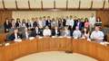 The Director of the Sichuan Wolong National Nature Reserve Administration, Mr Zhang Hemin, attended a workshop on conservational research collaboration at Sichuan Wolong National Nature Reserve at the University of Hong Kong yesterday (October 27). Picture shows Mr Zhang (front row, centre) with academics from local universities and representatives from the Education Bureau, the Development Bureau and Ocean Park.。