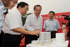 The Chief Secretary for Administration, Mr Henry Tang, was briefed on the design concept of the Sichuan Hong Kong Rehabilitation Centre in the Sichuan Provincial People's Hospital.