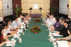 The Chief Secretary for Administration, Mr Henry Tang, holds a working meeting with Mr Wei Hong, Executive Vice-governor of the Sichuan Provincial Government. The two sides review the progress of HKSAR-funded reconstruction projects and plan the work in the next stage.