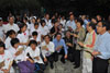 LegCo Members visit the Sichuan-Hong Kong Rehabilitation Centre and sing with children who became disabled after being hurt by the earthquake.