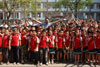 Mr Chen is pictured with students of the Jintang County YMCA Hong Kong School.
