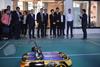 The Chief Executive, Mrs Carrie Lam, visited the University of Electronic Science and Technology of China (UESTC) in Chengdu this morning (May 12). Photo shows Mrs Lam (fifth right); the Chief Secretary for Administration, Mr Matthew Cheung Kin-chung (fifth left); the Secretary for Food and Health, Professor Sophia Chan (first left); the Secretary for Development, Mr Michael Wong (second left); the Secretary for Constitutional and Mainland Affairs, Mr Patrick Nip (sixth right); the Director of the Chief Executive's Office, Mr Chan Kwok-ki (third left); the Party Secretary of UESTC, Mr Wang Yafei (sixth left); and the Deputy Secretary-General of the Sichuan Provincial Government, Mr Chen Lijiang (fourth right), receiving a briefing on the badminton robot.