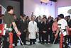 The Chief Executive, Mrs Carrie Lam, visited the University of Electronic Science and Technology of China (UESTC) in Chengdu this morning (May 12). Photo shows (from right) the Chief Secretary for Administration, Mr Matthew Cheung Kin-chung; Mrs Lam; and the Party Secretary of UESTC, Mr Wang Yafei, receiving a briefing on the basketball-shooting robot.